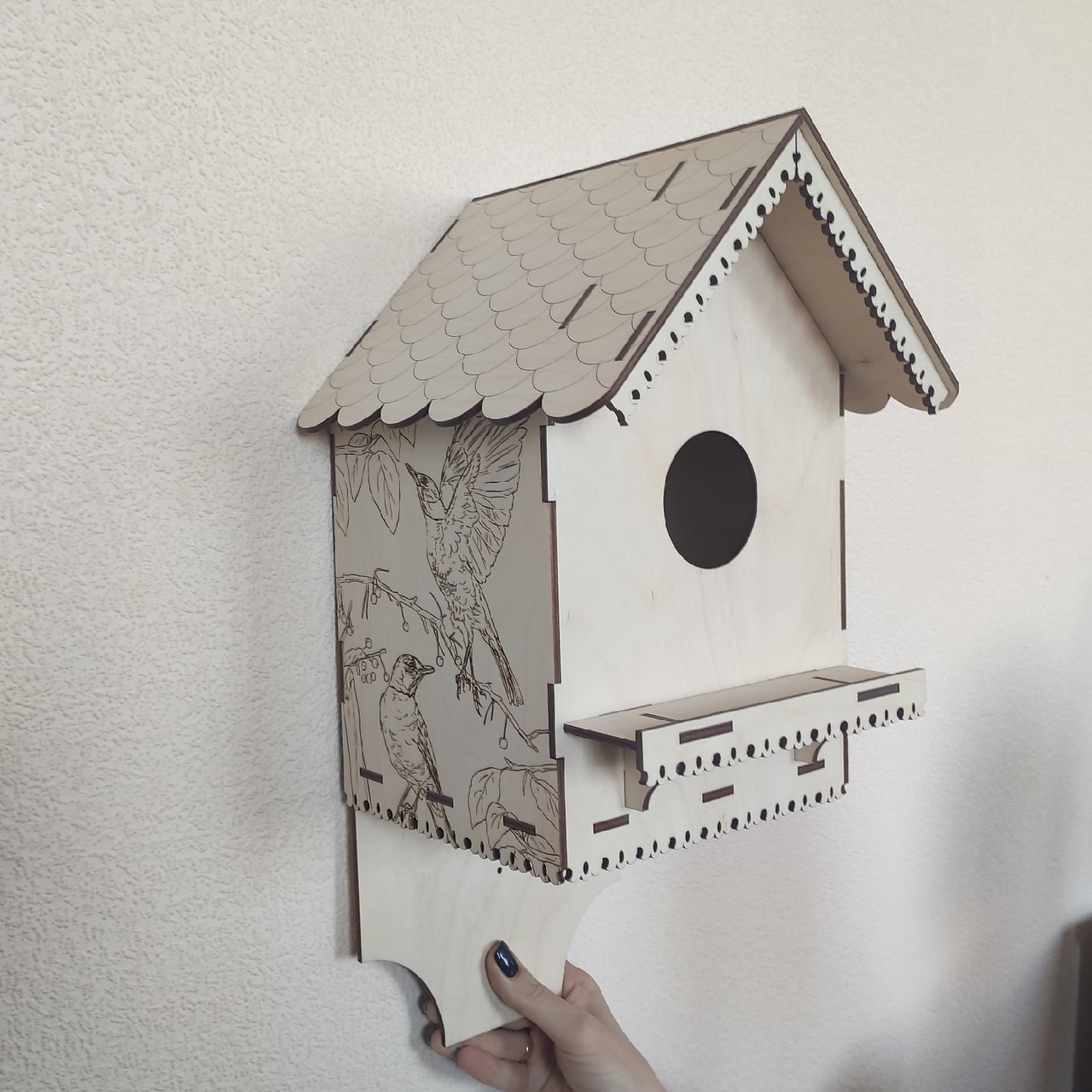 Laser Cut Decorative Birdhouse Free Vector