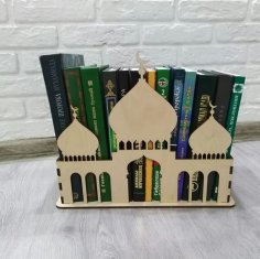 Réplica de soporte de libro islámico musulmán cortado con láser de mezquita