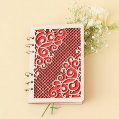 Cubierta de cuaderno decorativa cortada con láser