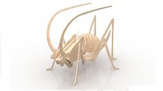 Grasshopper 1.5mm Böcek 3D Ahşap Yapboz