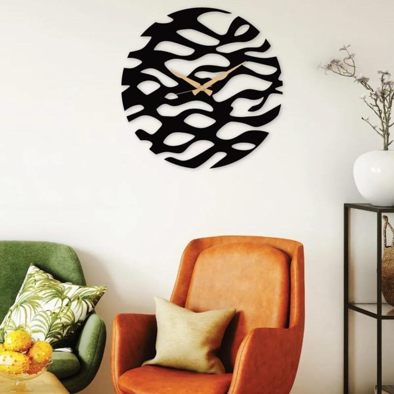 Laser Cut Metal Stylish Modern Wall Clock