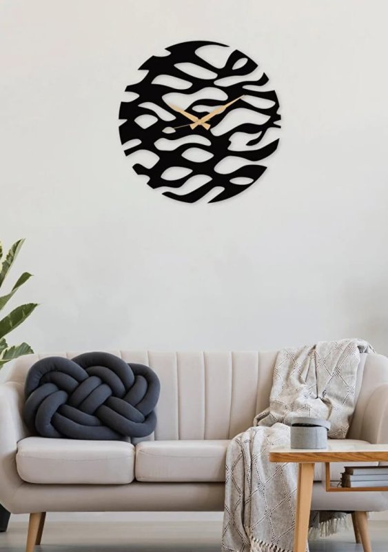 Laser Cut Metal Stylish Modern Wall Clock