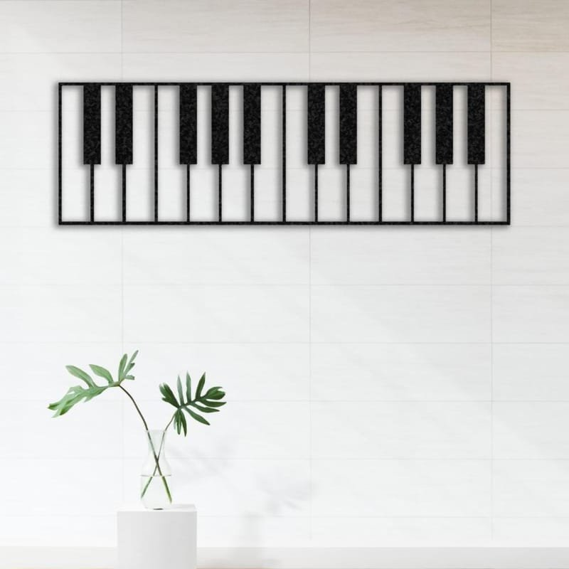 Laser Cut Piano Keys Metal Wall Art Modern Music Studio Decor