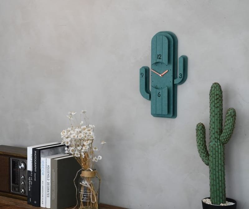 Laser Cut Cactus Decorative Wall Clock
