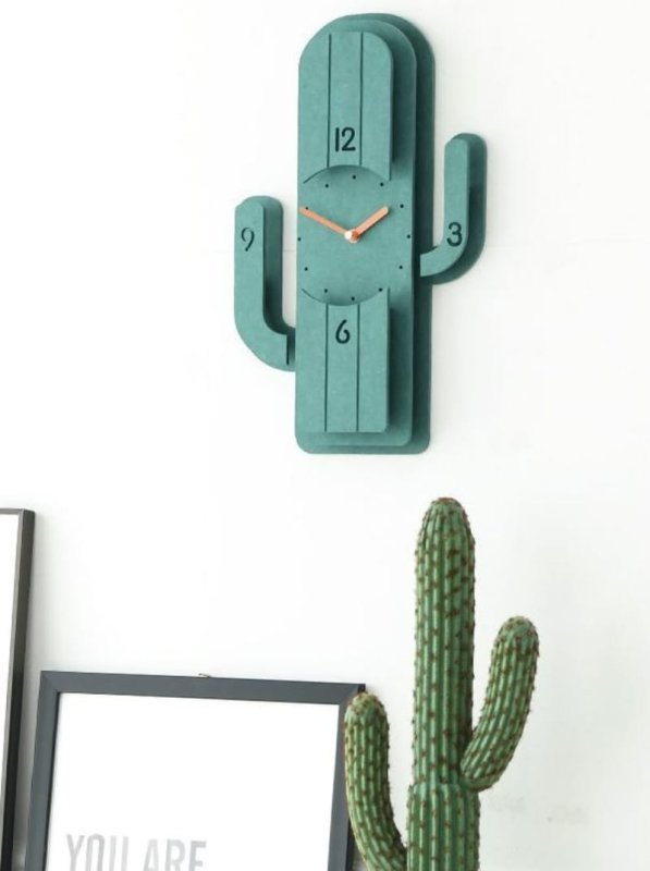 Laser Cut Cactus Decorative Wall Clock