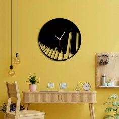 Laser Cut Piano Music Wall Clock
