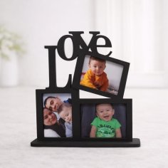 Laser Cut Love Photo Collage Template