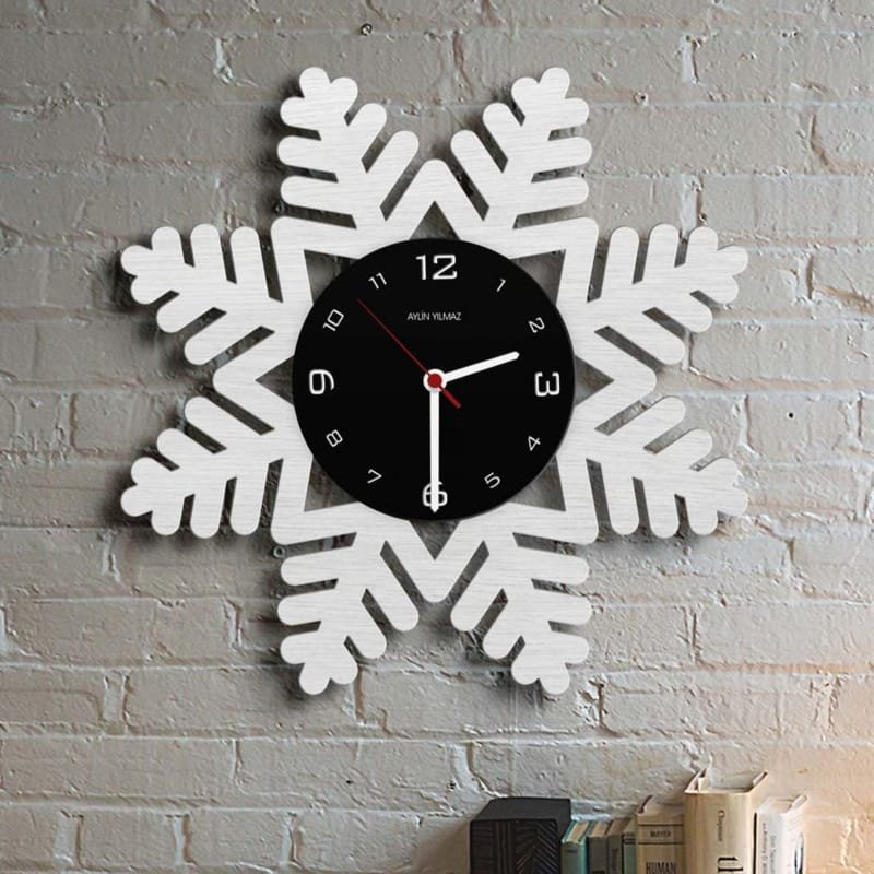 Laser Cut Snowflake Wall Clock