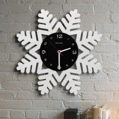 Laser Cut Snowflake Wall Clock