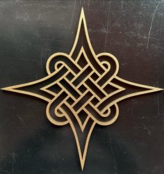 Laser Cut Celtic Quaternary Knot Metal Wall Art, Celtic Symbol Wall Decor