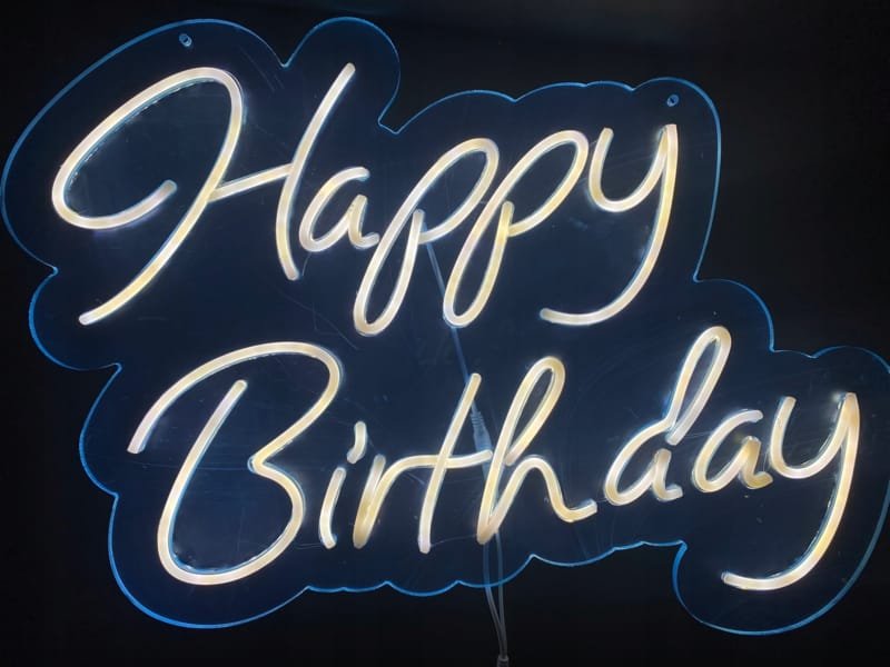 Laser Cut Happy Birthday Neon Sign