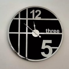 Laser Cut Alpha Numeric Acrylic Wall Clock