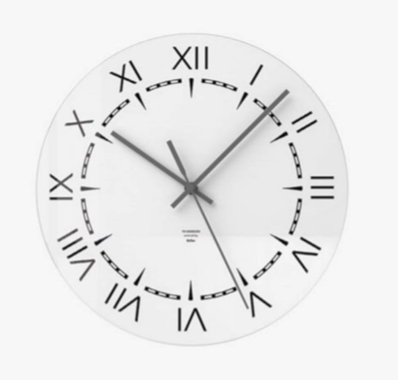 Laser Cut Roman Numeral Minimalist Modern Wall Clock