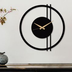 Laser Cut Minimalist Modern Wall Clock