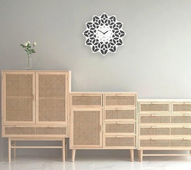 Laser Cut Boho Decorative Wall Clock