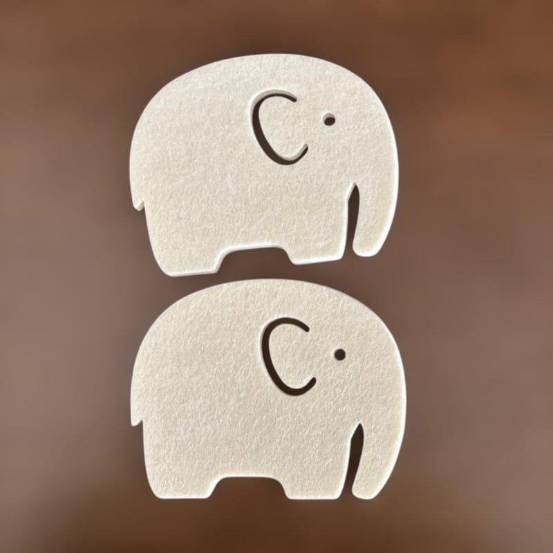 Laser Cut Elephant Felt Coasters