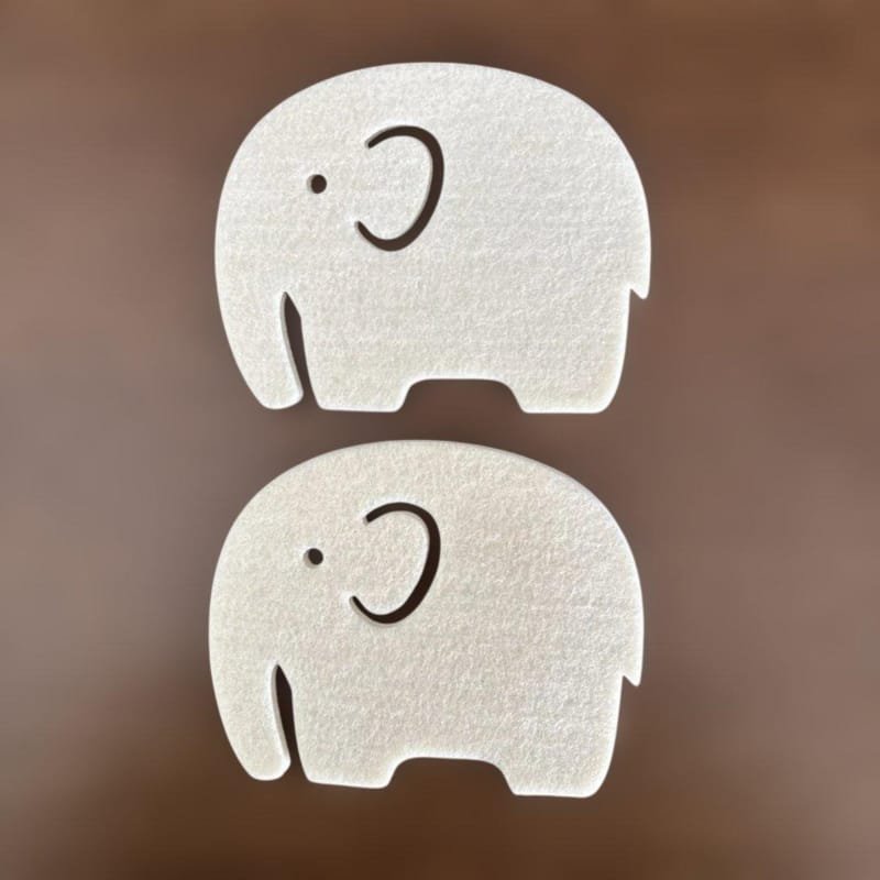 Laser Cut Elephant Felt Coasters