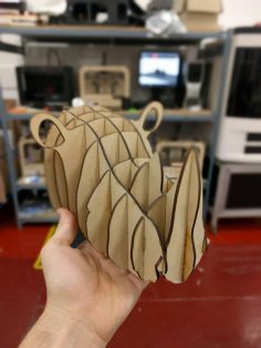 Laser Cut Rhino Head