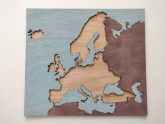 Laser Cut Puzzle Map Of Europe