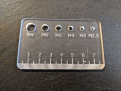 Laser Cut Metric Screw Gauge/ Ruler