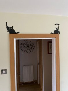 Halloween Cat Door Frame Decoration 3D Printer Model