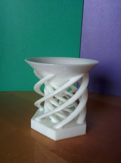 Vase With Spiral Support 3D Printer Model