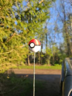 Pokeball Antenna Ornament 3D Printer Model