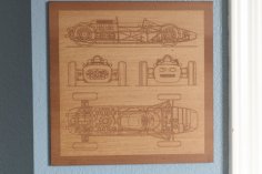 Laser Cut Porsche Wall Art