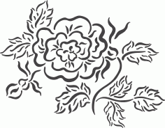 Beautiful floral arrangement DXF File