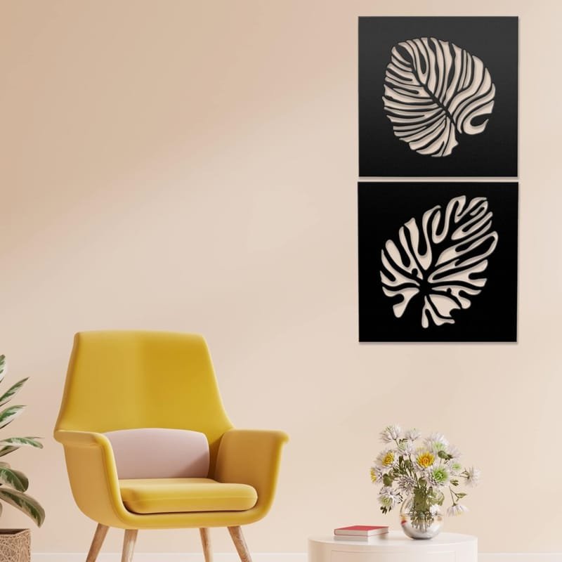 Laser Cut Leaf Art Wall Hanging Decor – Tropical Art Wall Decor
