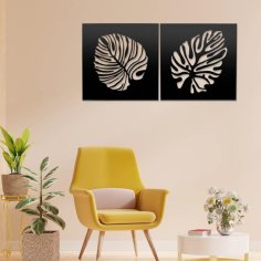 Laser Cut Leaf Art Wall Hanging Decor – Tropical Art Wall Decor