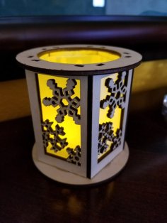 Laser Cut Decorative LED Votive Lantern