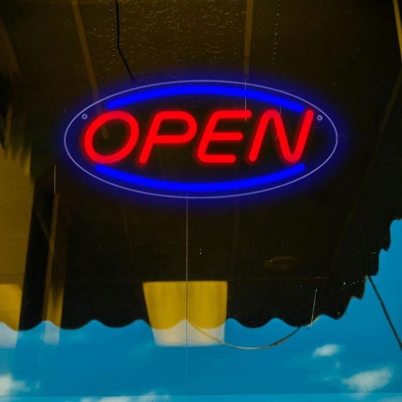 Laser Cut Open Neon Sign Open LED Sign For Business