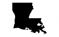 Louisiana Map dxf File