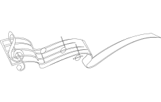 Music Note dxf File