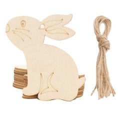 Laser Cut Easter Bunny Festival Wood Ornament