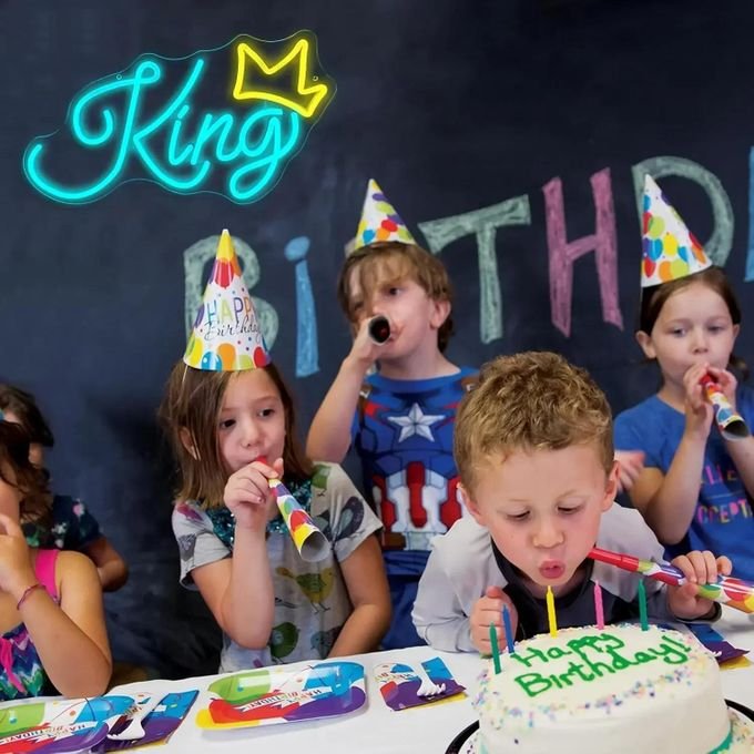 Laser Cut King Neon Sign Wall Decor