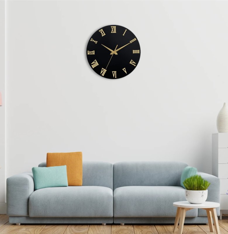 Laser Cut Stylish Roman Digit Wall Clock