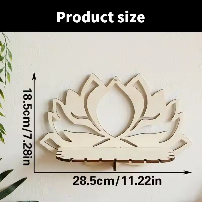 Laser Cut Elegant Wall Mounted Floating Shelf Storage Shelf Wooden Sculpture for Home Decor Photo Display