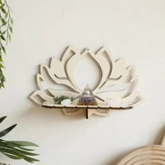 Laser Cut Elegant Wall Mounted Floating Shelf Storage Shelf Wooden Sculpture for Home Decor Photo Display
