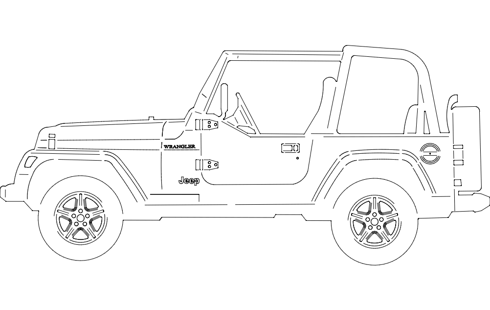 Файл Jeep Side dxf