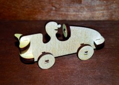 لعبة سيارات السباق الخشبية Aser Cut Wooden Race Car