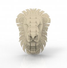 Лазерная резка головы льва Настенный декор Фанера 4 мм