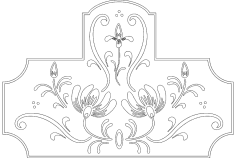 꽃무늬 디자인 dxf 파일
