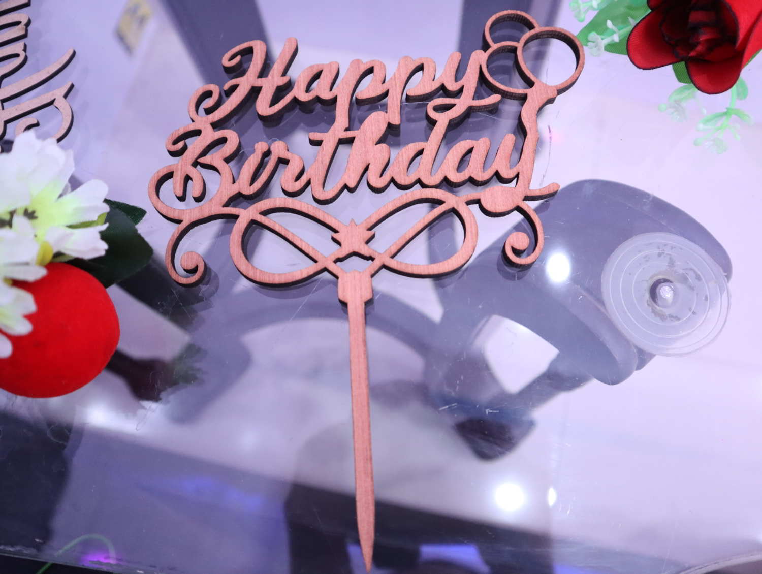 Laser Cut Birthday Cake Topper Free Vector