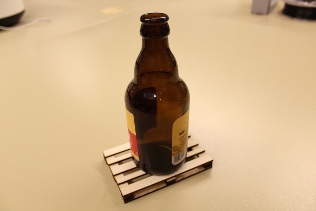 Laser Cut Mini Pallet Wood Beverage Drink Coasters DXF File