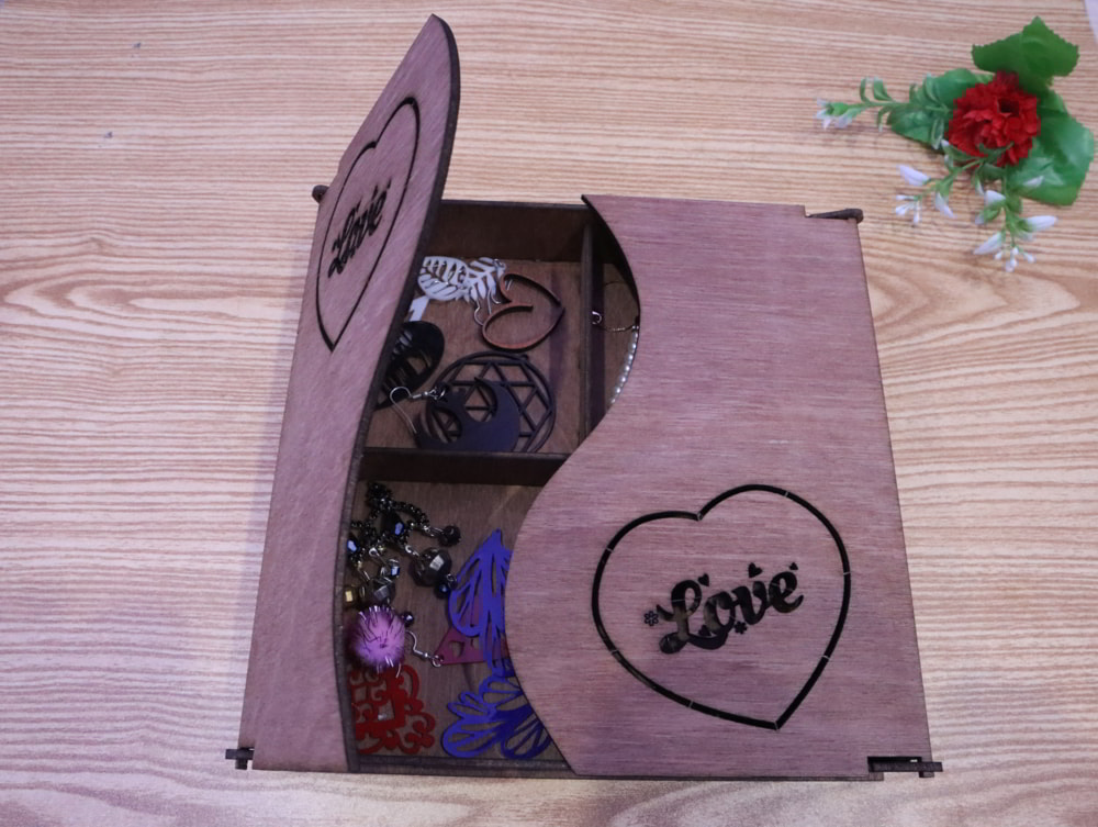 Laser Cut Wood Jewelry Box 3mm Free Vector