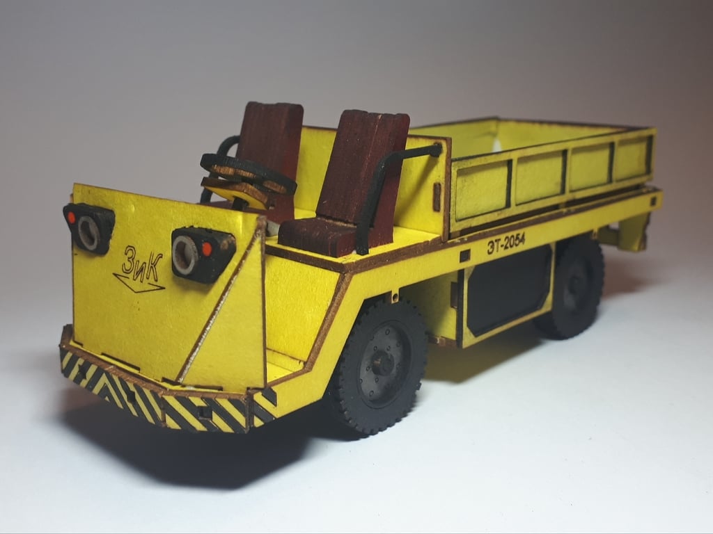 Laser Cut Cardboard Truck 3D Puzzle DXF File