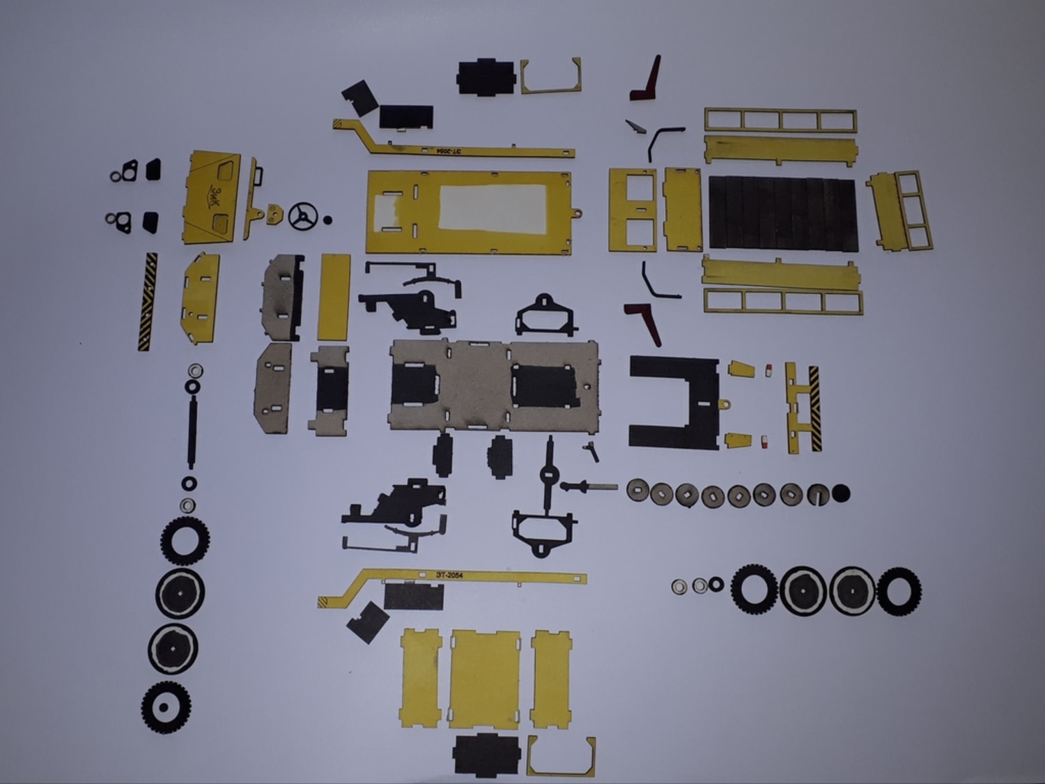 Laser Cut Cardboard Truck 3D Puzzle DXF File