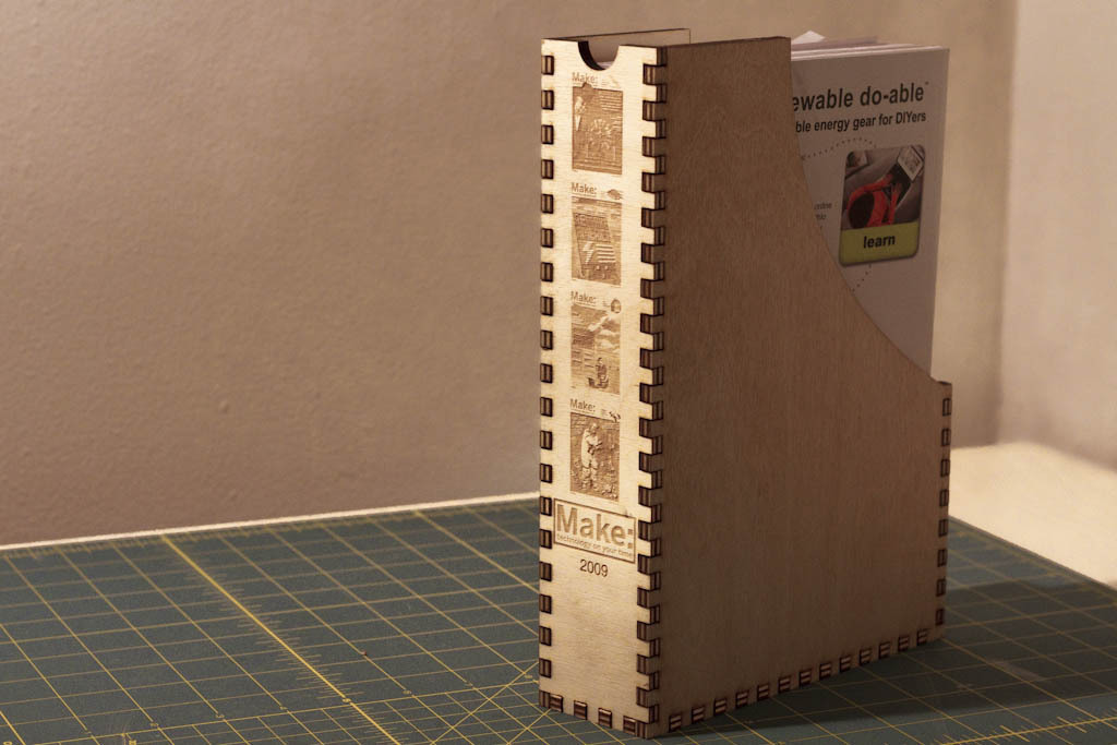 Laser Cut Wooden Magazine Holder Free Vector